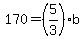 170=%285%2F3%29b