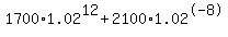 1700%2A1.02%5E12+%2B+2100%2A1.02%5E-8+