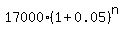 17000%2A%281%2B0.05%29%5En