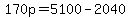 170p=5100-2040