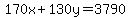 170x%2B130y=3790