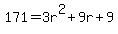 171+=+3r%5E2+%2B+9r+%2B+9