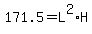 171.5+=+L%5E2%2AH