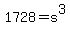 1728=s%5E3+