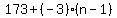 173%2B%28-3%29%28n-1%29%29