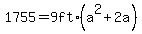 1755=9ft%2A%28a%5E2%2B2a%29