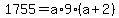 1755=a%2A9%2A%28a%2B2%29