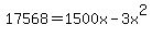 17568+=+1500x-3x%5E2