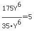 175Y%5E6+%2F+35Y%5E6+=+5