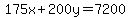 175x%2B200y=7200