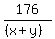 176%2F%28%28x%2By%29%29