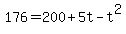 176+=+200+%2B+5t+-+t%5E2