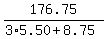 176.75%2F%283%2A5.50+%2B+8.75%29
