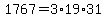 1767=3%2A19%2A31
