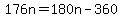 176n+=+180n-+360
