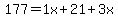 177=1x%2B21%2B3x