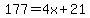 177=4x%2B21