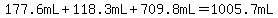 177.6mL%2B118.3mL%2B709.8mL=1005.7mL