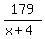 179%2F%28x%2B4%29