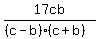 17cb%2F%28%28c+-+b%29%28c%2Bb%29%29