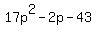 17p%5E2-2p-43