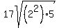 17sqrt%28%282%5E2%29%2A5%29