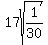 17sqrt%281%2F30%29