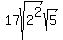 17sqrt%282%5E2%29sqrt%285%29