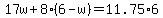 17w%2B8%286-w%29=11.75%2A6