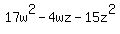 17w%5E2-+4wz-+15z%5E2+
