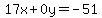 17x%2B0y=-51