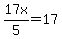 17x%2F5=17