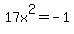 17x%5E2+=-1