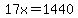 17x+=+1440