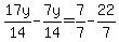 17y%2F14-7y%2F14=7%2F7-22%2F7