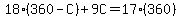 18%28360-C%29%2B9C=17%28360%29