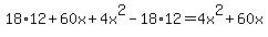 18%2A12%2B60x%2B4x%5E2-18%2A12=4x%5E2%2B60x