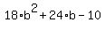 18%2Ab%5E2%2B24%2Ab-10