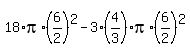 18%2Api%2A%286%2F2%29%5E2-3%284%2F3%29pi%2A%286%2F2%29%5E2