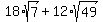 18%2Asqrt%287%29%2B12%2Asqrt%2849%29