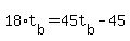 18%2At%5Bb%5D+=+45t%5Bb%5D+-+45