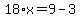 18%2Ax=9-3