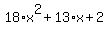 18%2Ax%5E2%2B13%2Ax%2B2