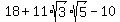 18%2B11%2Asqrt%283%29sqrt%285%29-10