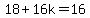 18%2B16k=16