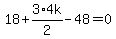 18%2B3%2A4k%2F2-48=0