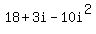 18%2B3i-10i%5E2