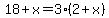 18%2Bx+=+3%282%2Bx%29