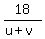 18%2F%28u%2Bv%29