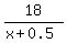 18%2F%28x%2B0.5%29